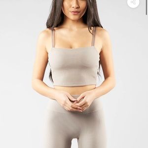 Buff Bunny Material Girl Ribbed Tank Nude